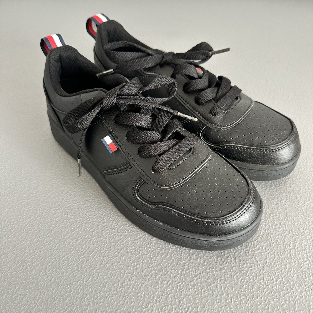 Tommy Hilfiger Cade Court Low Black Sneakers Mens 6 TH100931C Low Top Shoes